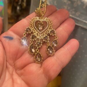 Great gift 💝 for Mom Marchesa Gold and Purple Heart Necklace
